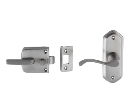 Screen Door Latches – Left Hand - Satin Chrome