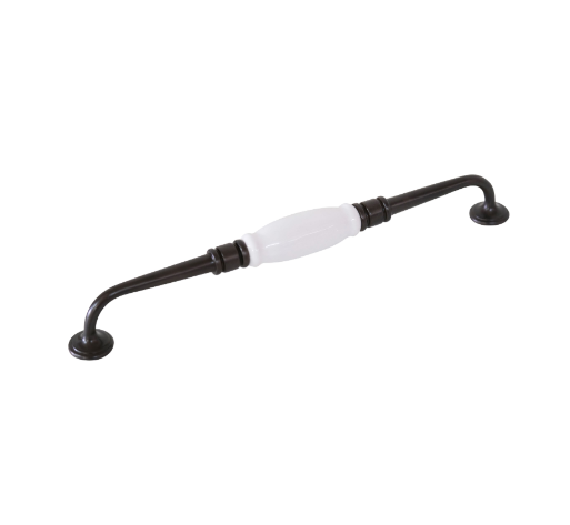 Porcelain D Pull – CTC256mm - Antique Brass