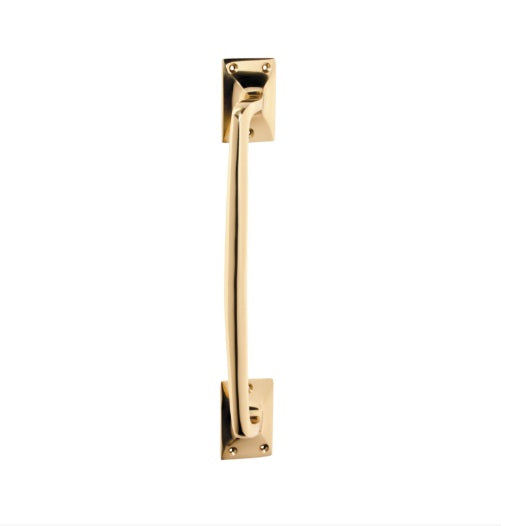 Offset Classic Pull Handle - H305xW42xP60mm - Unlacquered Satin Brass