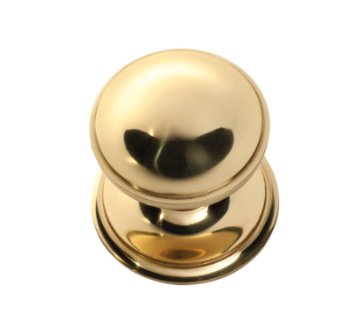 Classic Centre Door Knob - Unlacquered Polished Brass - 85mm