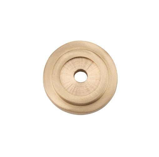 Cupboard Knob Backplate – D25mm - Unlacquered Satin Brass