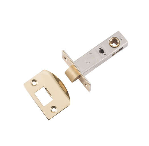 Hard Sprung Split Cam Tube Latch – L60mm - Polished Brass
