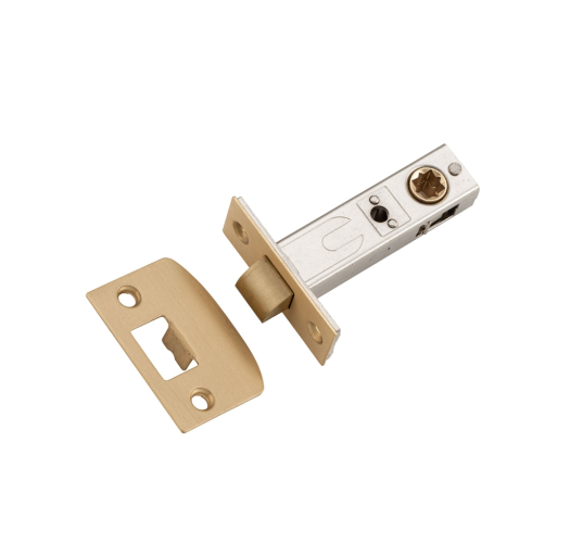 Hard Sprung Split Cam Tube Latch – L60mm - Satin Brass