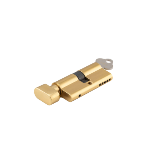 Euro Cylinder Key/Thumb 5 Pin - Polished Brass