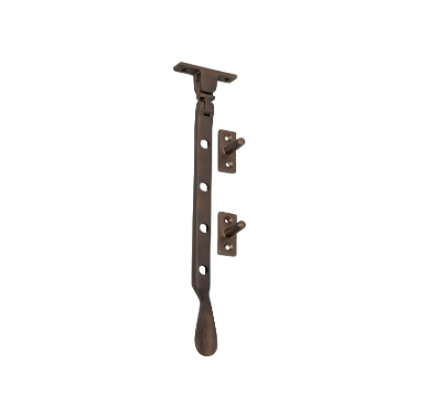 Base Fix Casement Stay - L300mm - Antique Brass
