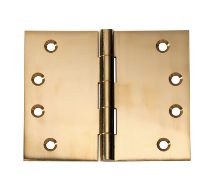 Broad Butt Hinge – H100xW125mm - Polished Brass
