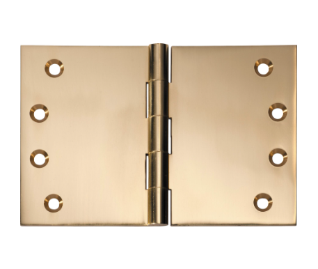 Broad Butt Hinge – H100xW150mm - Polished Brass