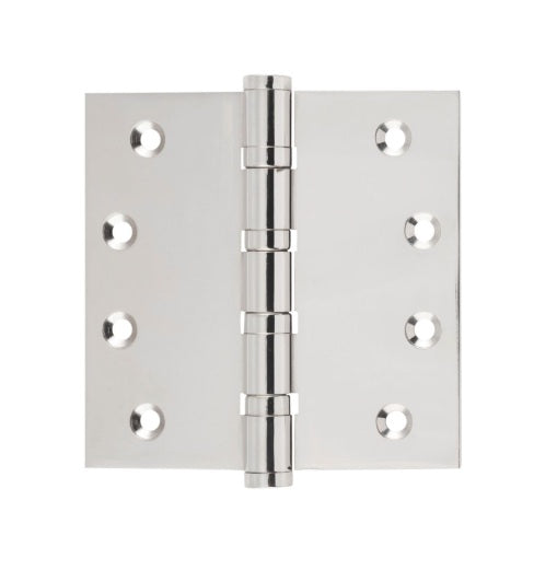 Ball Bearing Hinge – H100xW100mm - Polished Nickel