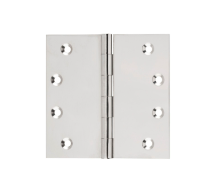 Fixed Pin Hinge – H100xW100mm - Polished Nickel