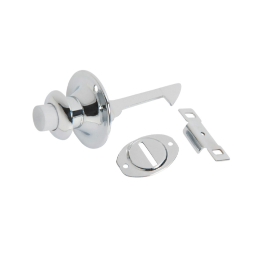 Deco Push Button Catch - Chrome Plated