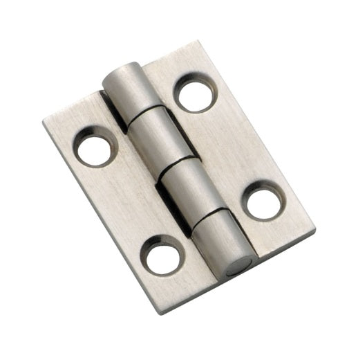 Fixed Pin Cabinet Hinge – H25xW22mm - Satin Chrome