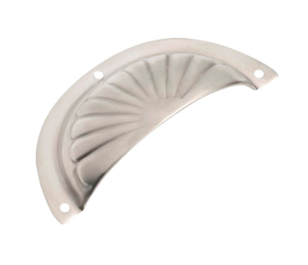 Fluted Drawer Pull - Sheet Brass - Satin Nickel