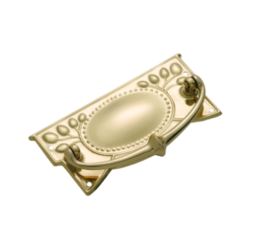 Edwardian Cabinet Handle – H55xW120mm - Polished Brass