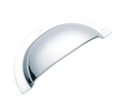 Classic Drawer Pull – Sheet Brass - 97x40mm - Chrome Plated