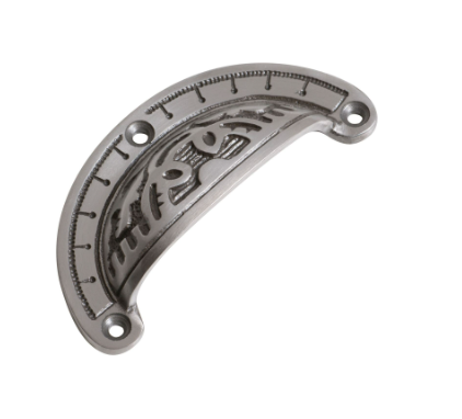 Ornate Drawer Pull - 100x40mm - Polished Metal