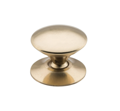 Victorian Cupboard Knob – D25xP22mm - Polished Brass