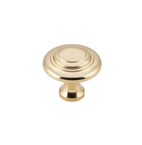 Domed Cupboard Knob – D25xP24mm - Polished Brass