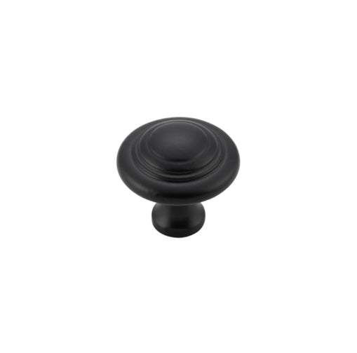 Domed Cupboard Knob – D25xP24mm - Matt Black