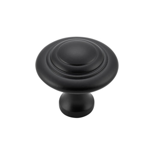 Domed Cupboard Knob – D38xP35mm - Matt Black
