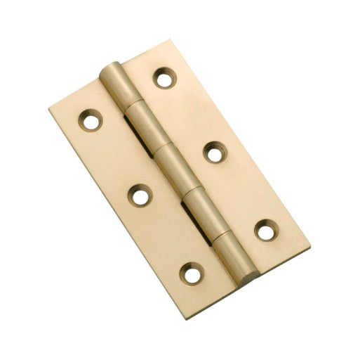 Fixed Pin Cabinet Hinge – H63xW35mm - Polished Brass