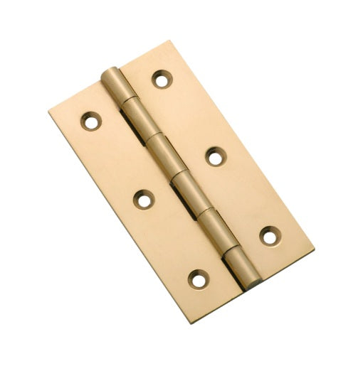 Fixed Pin Cabinet Hinge – H76xW41mm - Polished Brass
