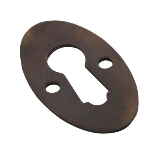 Oval Cupboard Escutcheon - Antique Brass