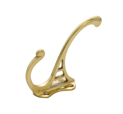 Federation Hat & Coat Hooks - Polished Brass