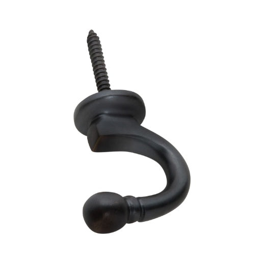 Standard Curtain Tie Back Hooks - Antique Copper