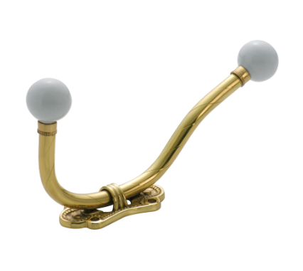 Porcelain Tip Hat & Coat Hooks