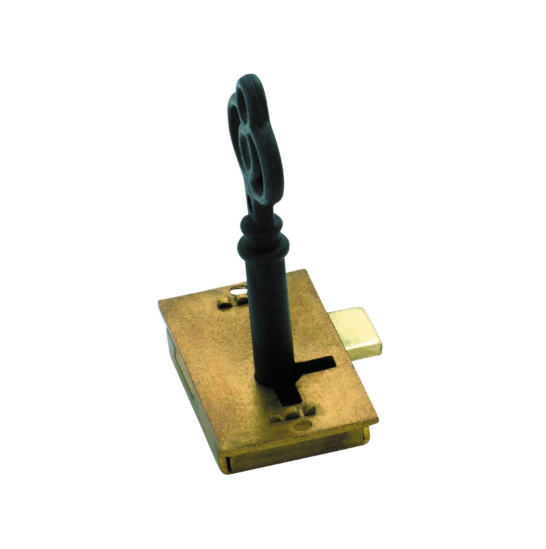 Cupboard Lock – H38xW20mm - Brass