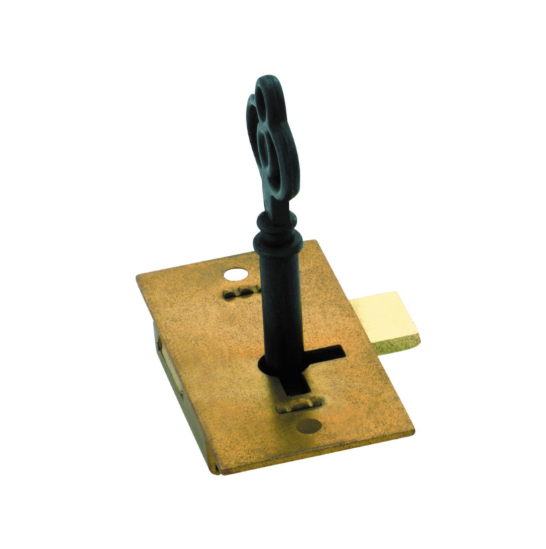 Cupboard Lock - H51xW26mm - Brass