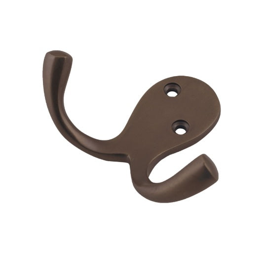 Double Robe Hooks - Antique Brass