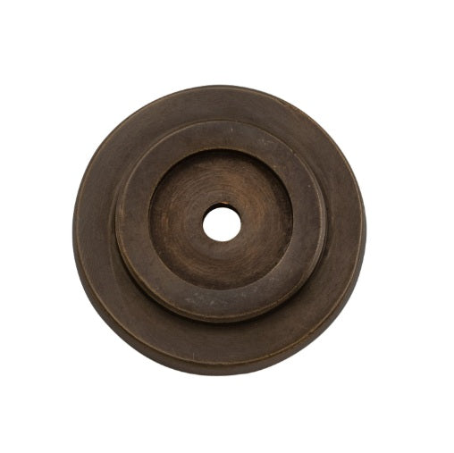 Cupboard Knob Backplate – D25mm - Antique Brass
