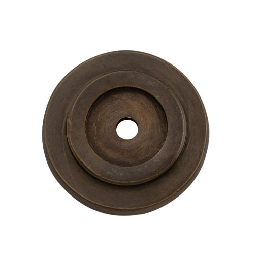 Cupboard Knob Backplate – D32mm - Antique Brass