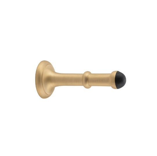 Large Concealed Fix Door Stop - 100mm - Satin Brass