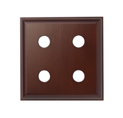 Quad Switch & Socket Wood Blocks – Traditional Profile - Cedar