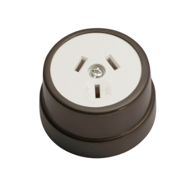 Traditional Sockets (White) - Antique Brass