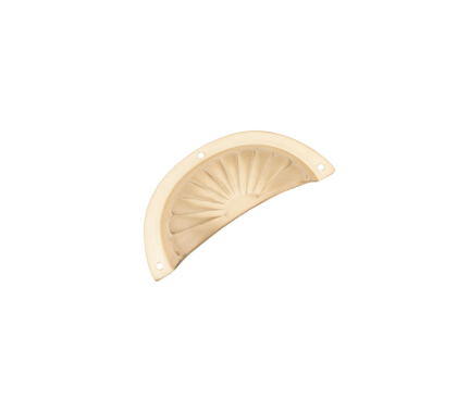 Fluted Drawer Pull - Sheet Brass - Satin Brass