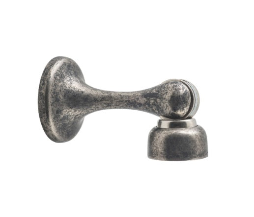 Magnetic Door Stop - 75mm - Rumbled Nickel