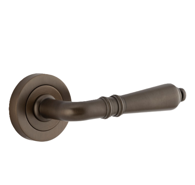 Sarlat Lever - Round Rose - Signature Brass