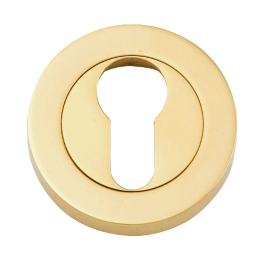 Euro Escutcheons - Round - Polished Brass