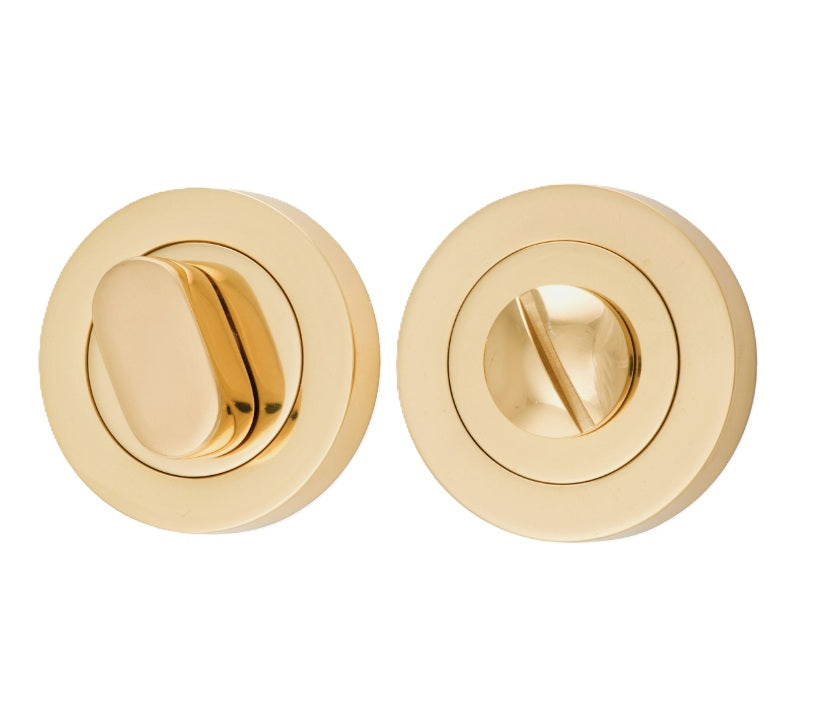 Privacy Turn - Round - Polished Brass