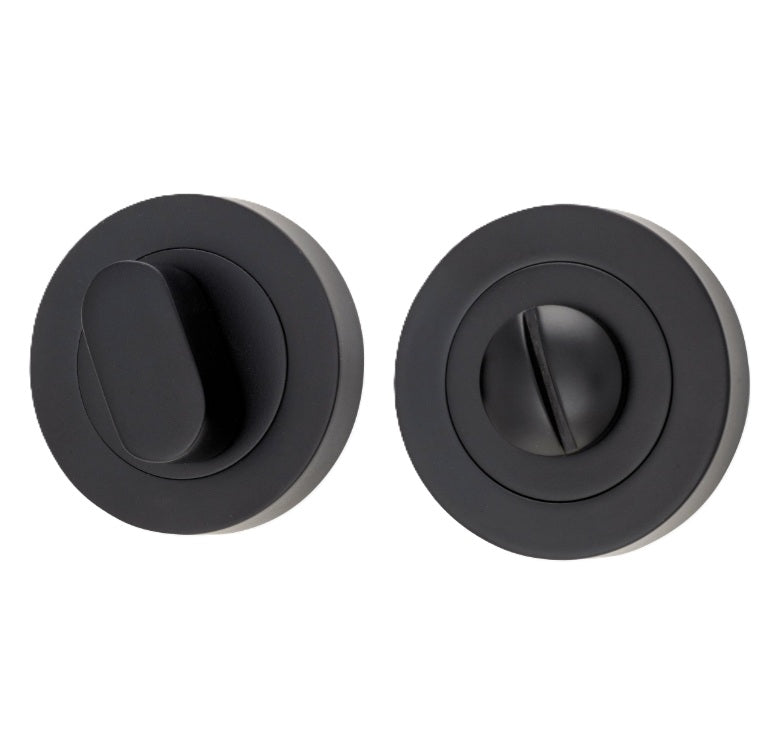 Privacy Turn - Round - Matt Black