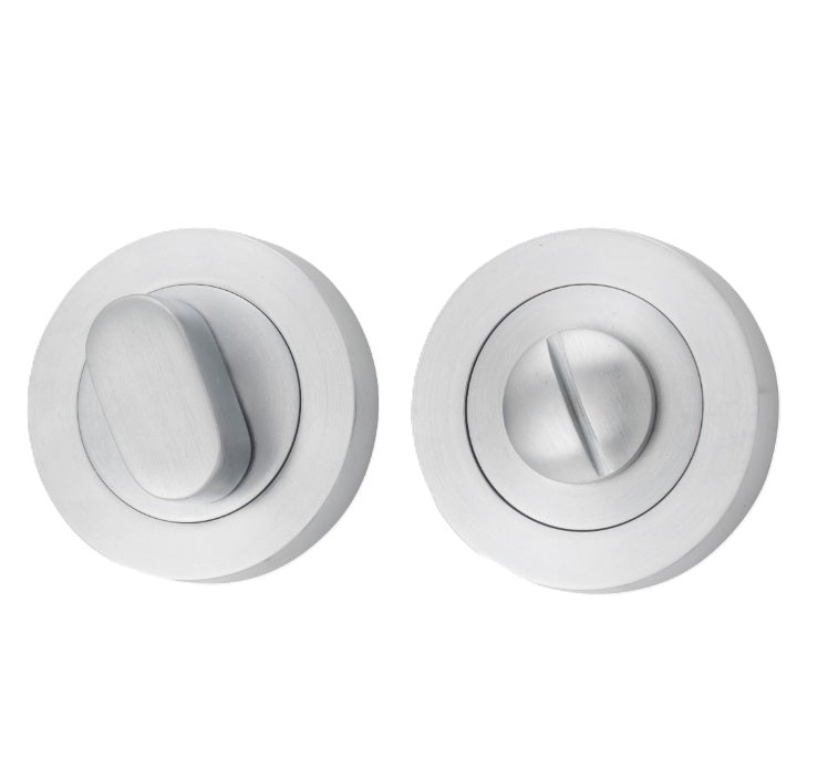 Privacy Turn - Round - Satin Chrome