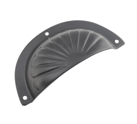 Fluted Drawer Pull - Sheet Brass - Matt Black