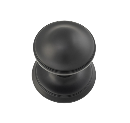 Classic Centre Door Knob - Matt Black - 85mm