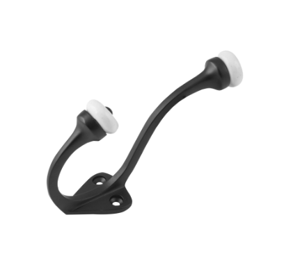 Porcelain Tip Hat & Coat Hooks - Matt Black