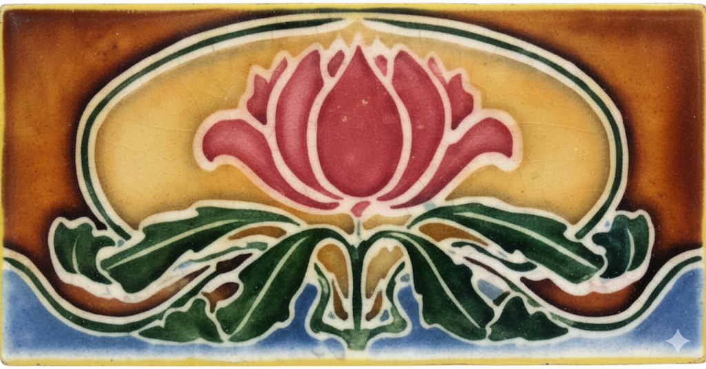 Waratah, Brown & Blue Background