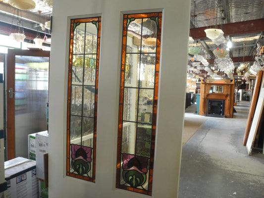 Victorian Leadlight Front Door - Second Hand Vintage Salvage Sydney