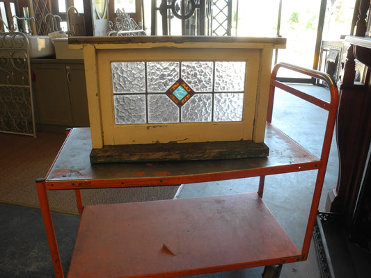 Fixed Hopper Style Leadlight Window - Original Vintage Salvage Window